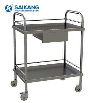 SKH001 Medicine Hospital Treatment Two Layer Trolley